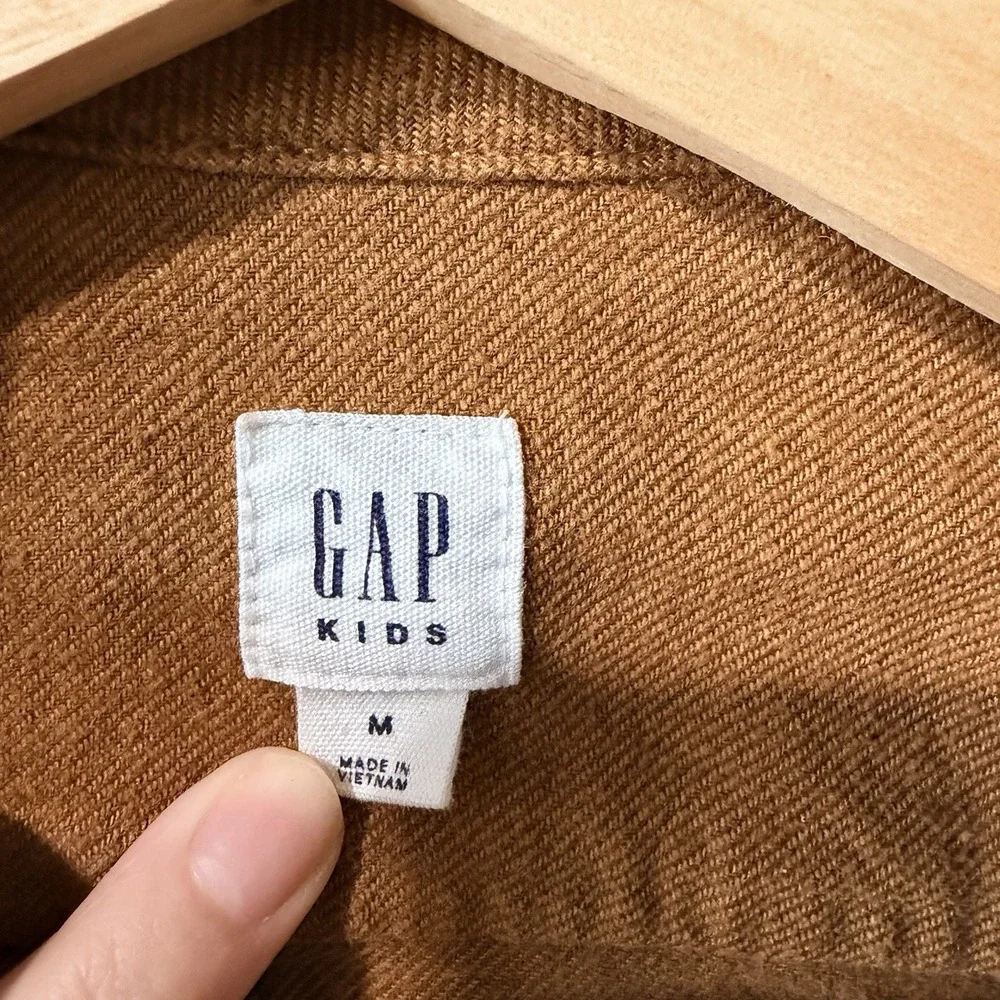 Gap Kids M Brown Flannel 100% Cotton Button Down Shirt